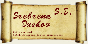 Srebrena Duškov vizit kartica